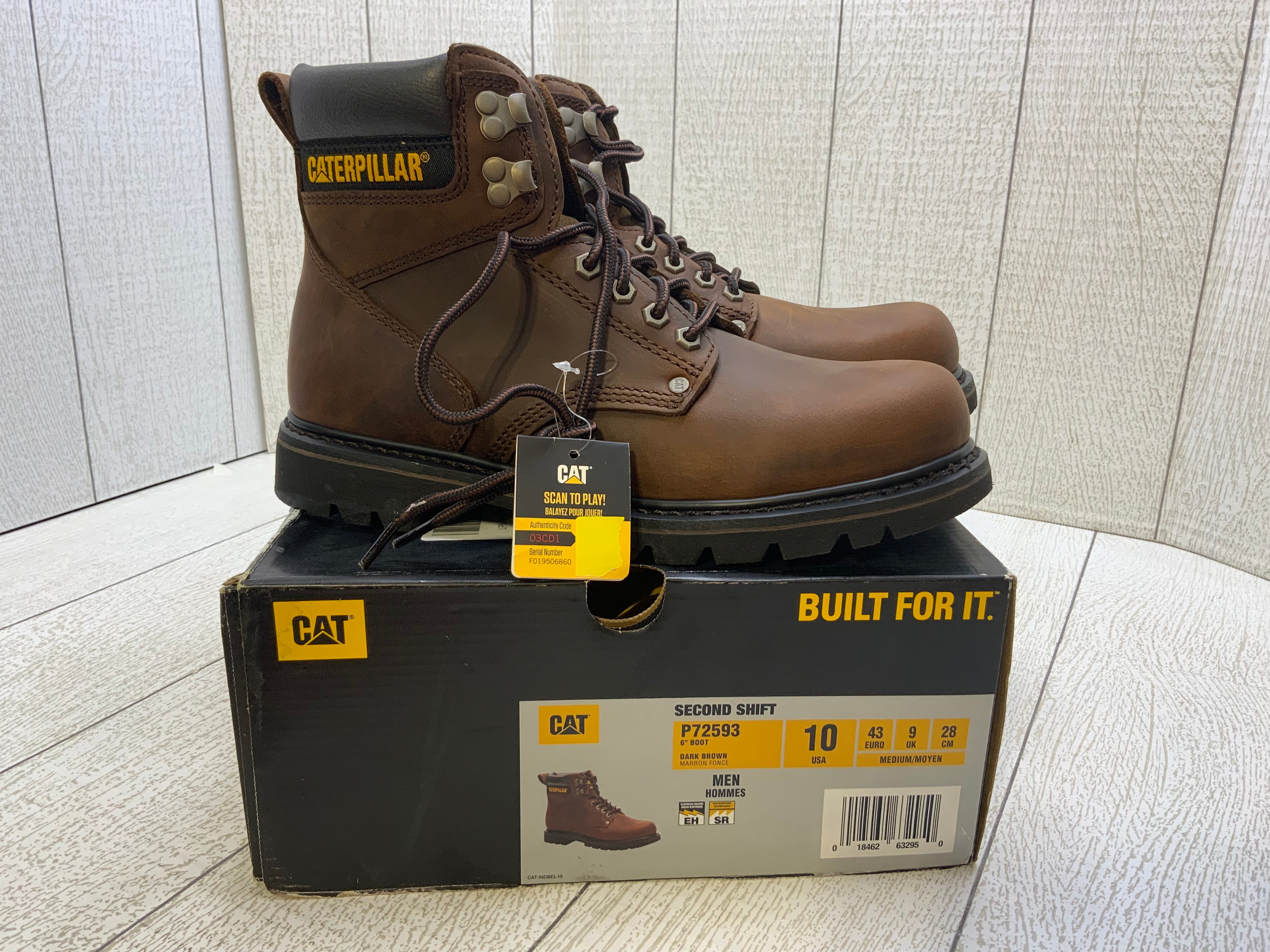 Cat Footwear Men's Second Shift Soft Toe Work Boot (Size 10) (7960310743278)